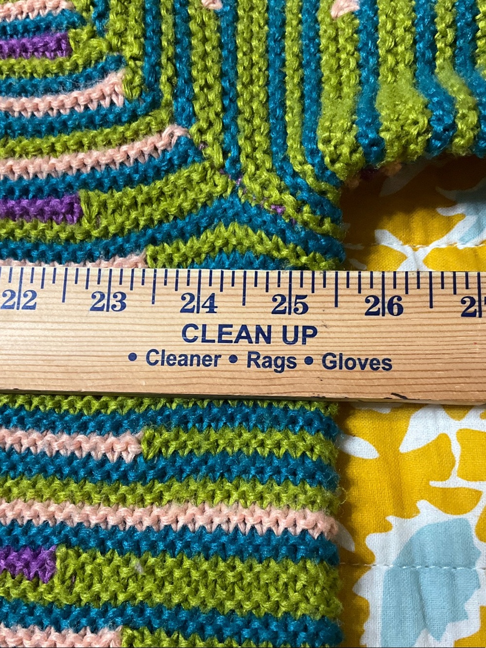 LOGO Striped V-Neck Cardigan Sweater in Purple, Green, and Pink - Picture 3 of 9